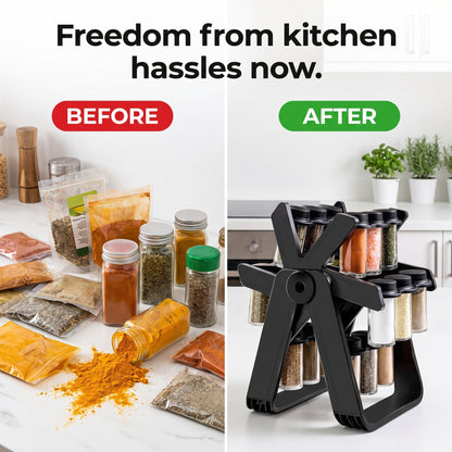 Mykitchens™ 18-Jar Premium Spice Organizer