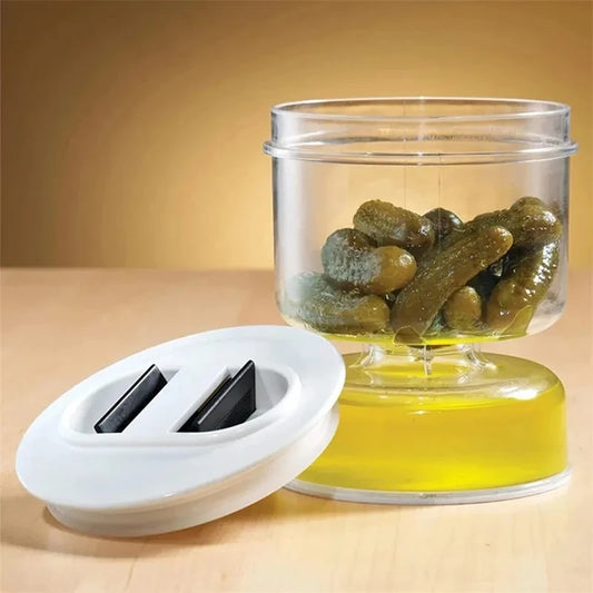 Pickles Jar Dry and Wet Dispenser Food Bottle Storage 