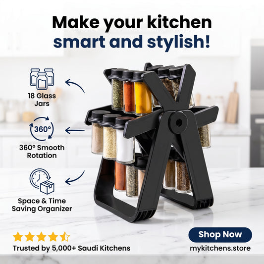 Mykitchens™ 18-Jar Premium Spice Organizer