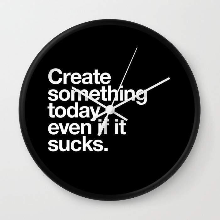 Create Something Today" Wall Clock