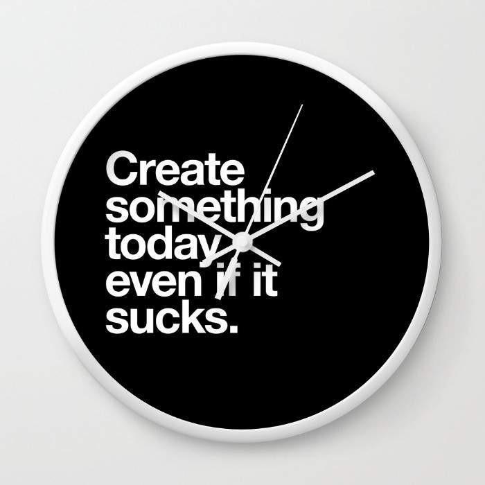 Create Something Today" Wall Clock